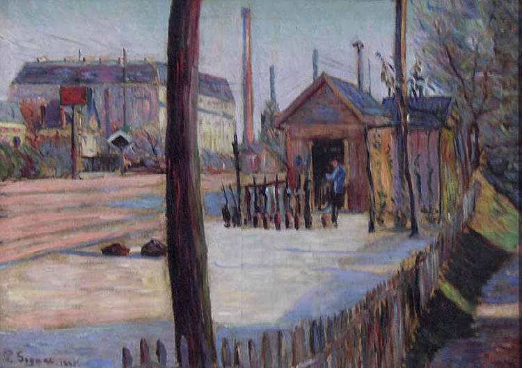 Paul Signac Railway junctiRailway junction near Bois Colombeson near Bois-Colombes oil painting picture